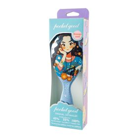 Oval Heat Transfer Print Air Cushion Comb, Blue PVC Box Package, Hair Care Product for All Hair Types (Option: Default)
