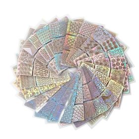 Hollow Printing Template Nail Art Printing Sticker (Option: 24pcs)