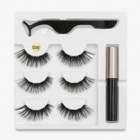 A Pair Of False Eyelashes With Magnets In Fashion (Option: 020 style)