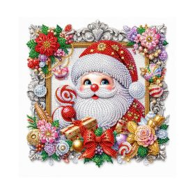 Framed Santa Claus Diamond Decorative Painting, Diamond Painting for Home Decor (Option: Default)