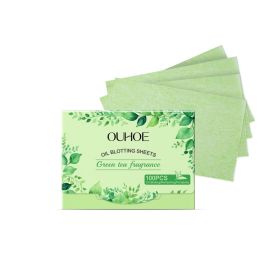 Fresh Green Tea Blotting Paper, 100pcs, Facial Cleansing, Facial Cleanser for All Skin Types (Option: Default)