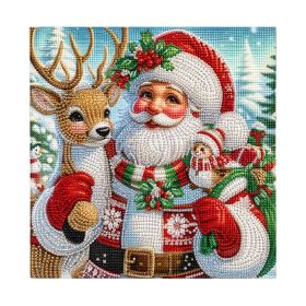 Santa Claus and Reindeer Diamond Decorative Painting, Diamond Painting for Home Decor (Option: Default)
