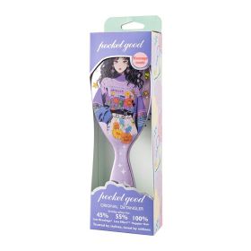 Oval Heat Transfer Print Air Cushion Comb, Purple PVC Box Package, Hair Care Product for All Hair Types (Option: Default)