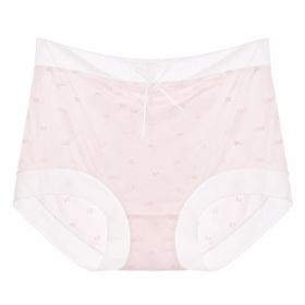 High-waisted Ultra-thin Sheer Smooth Sexy Underwear (Pink), Clothing for Everyday Wear (Option: Default)