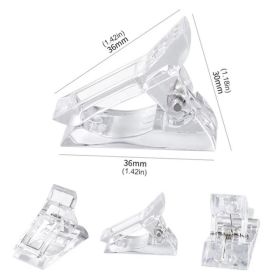 10 PCS Nail Tips Clip Quick Building Poly Builder Gel DIY Extension Clamp Clips (Option: 10PC)
