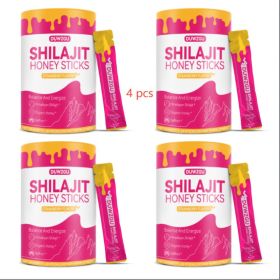 Strawberry Honey Sticks 20ct Shilajit, Shatavari  Saffron  Female Hormone  Energy Support (Option: Picture color-4PCS)