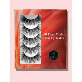 3D Premium Faux Mink False Eyelashes MK-37 (Option: 5 Pairs)