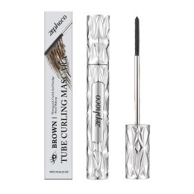 Brown Curly Long-lasting Mascara, 7g, Makeup Products for All Skin Types (Option: Default)