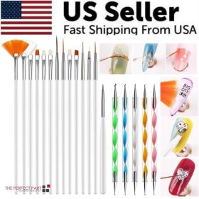 20PCS/Set Nail Art Design Dotting Painting Drawing Polish Brush Pen Tools UV Gel (Option: Default Title)