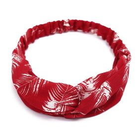 Women's Retro Style Printed Headband (Option: Red)