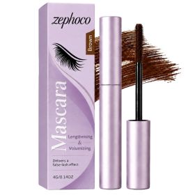 Long-lasting Curled Mascara in Brown Color for All Skin Types, 4g (Option: Default)